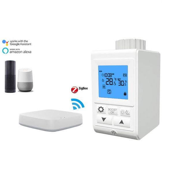 

smart home control wifi zigbee thermostat controller heating accurate trv thermostatic radiator valve programmable remote