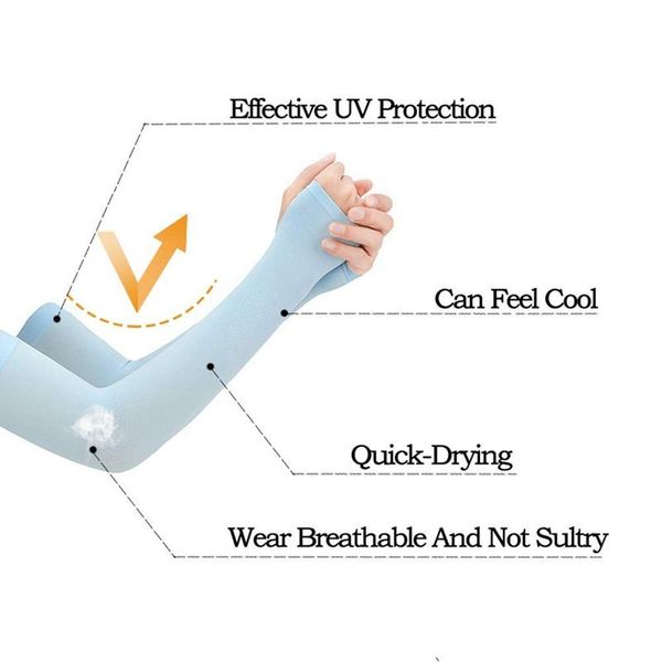 

elbow & knee pads 8 pairs arm cooling sleeves uv protection with thumb hole for running,cycling,biking,outdoors sports, Black;gray