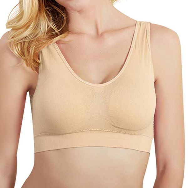

gym clothing professional absorb sweat athletic running sports bra , fitness women seamless padded vest tanks deportivo mujer, White;black