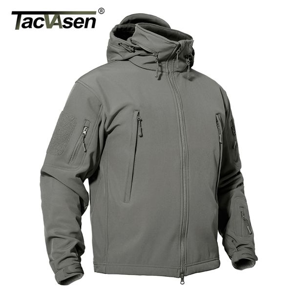 TACVASEN Winter Taktische Softshell Jacke Herren Fleece Jacke Mantel Wasserdicht Winddicht Militär Mäntel Jagd Wandern Windjacke 210819