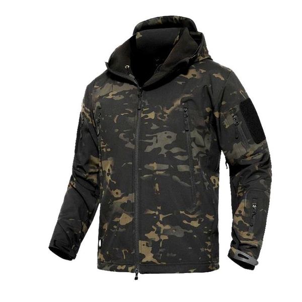

men's jackets military jacket men winter camouflage tactical waterproof windbreaker hooded male camo coat plus size 5xl bomber army, Black;brown