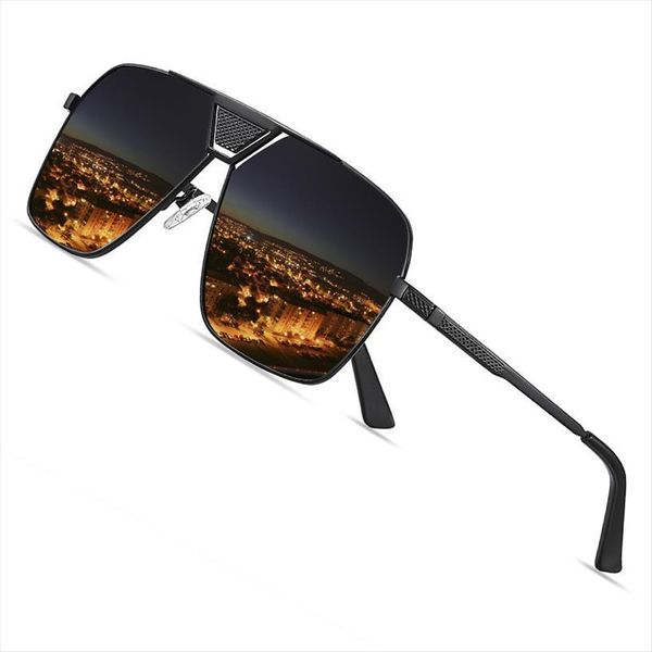 

aofly vintage pilot polarized sunglasses mens alloy frame anti glare driving sun glasses male lentes de sol uv400, White;black
