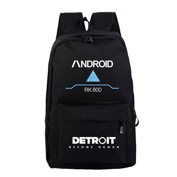 

backpack detroit become human rk800 backpacks shoulder travel school bags for teenagers casual student preppy style lapbag