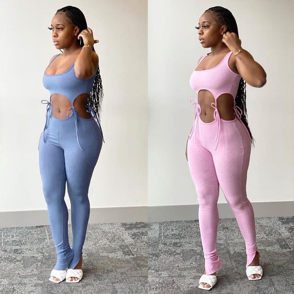 

track suit 2 sets effects colour croptank + long broek elastic fitness clothing women packcake, Gray