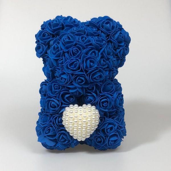 

decorative flowers & wreaths creative rose bear 25cm artificial foam with pearl heart teddy kids birthday gifts valentine's day year gi