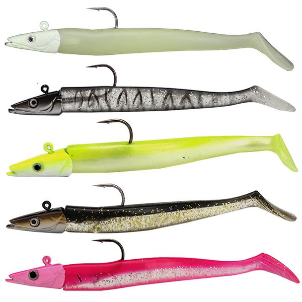 

12cm16g two submerged lead head 5 color fresh sea water soft fish false sub bait