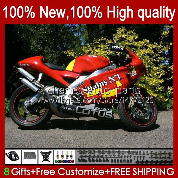 Corpo per Aprilia RS4 RSV125 RSV-125 RS-125 1999 2000 2001 2002 2003 2004 2005 36No.70 RSV125RR 99-05 RSV RS 125 R RR 125RR RS125 99 00 01 02 03 04 05 Stock rosso OEM carenatura