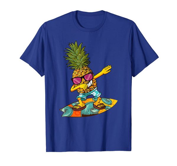 

Dabbing Pineapple Sunglasses Tshirt Summer Beaches Surfer T-Shirt, White;black