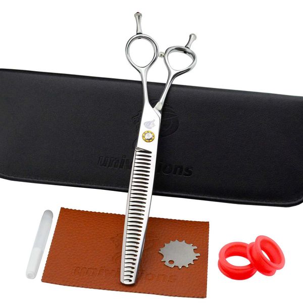 

univinlions 7.5 inch professional pet grooming scissors dog thinning shears for home groomer shaver grooming remover tesoura pet hair trimme