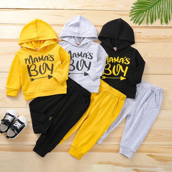 

boys clothing sets baby suits toddler tracksuit children clothes autumn winter long sleeve hoodie pants casual wear 2pcs b7780, White
