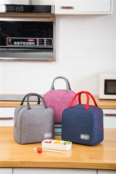 

cosmetic bags & cases est lunch bag, waterproof multipurpose thermal bag portable handbag for women men, black/gray/rose red/navy