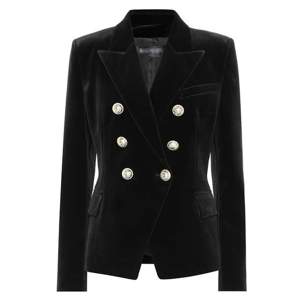 

women autumn spring outerwear jackets metal buttons solid quality casual velvet blazer, White;black