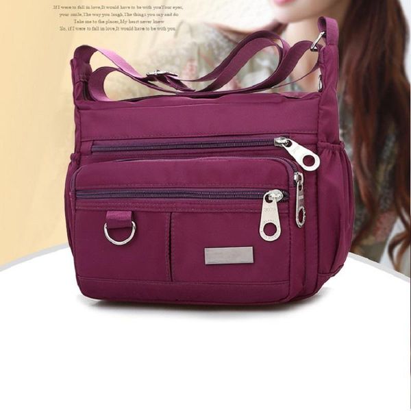

cross body oxford cloth women's bag casual shoulder multi-layer nylon messenger waterproof business wallet purse handbag