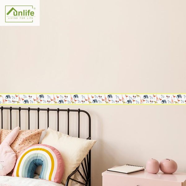 

wall stickers funlifeÂ® animals border waterproof bathroom pvc easy to clean nursery home decor tile for kids baby
