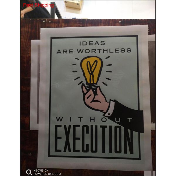 

unframed/alec monopoly "ideas vs execution",hd canvas print home decor wall art painting,off qylgsv wphome