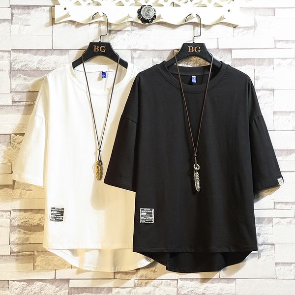 

2021 new couple korean t-shirts loose collage pullovers women's hoodies fall nighties woman clothes 5xl 6dgv, White;black