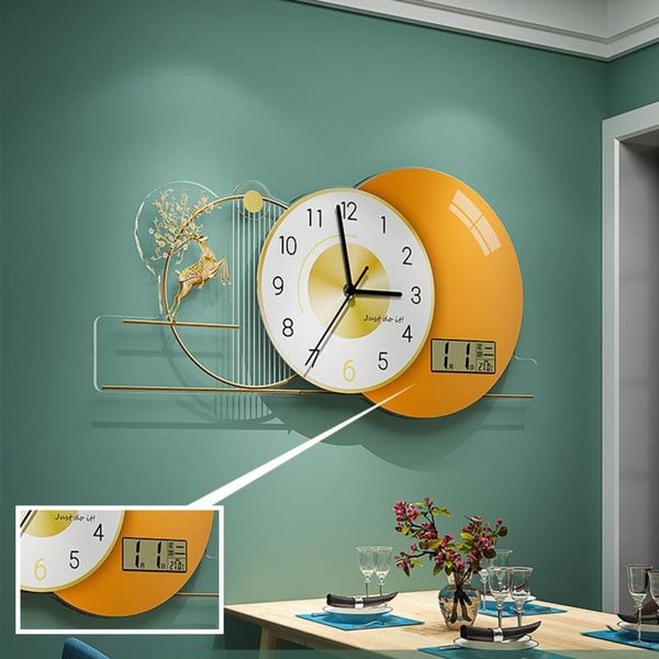 

wall clocks creative atmosphere clock living room home fashion decoration calendar