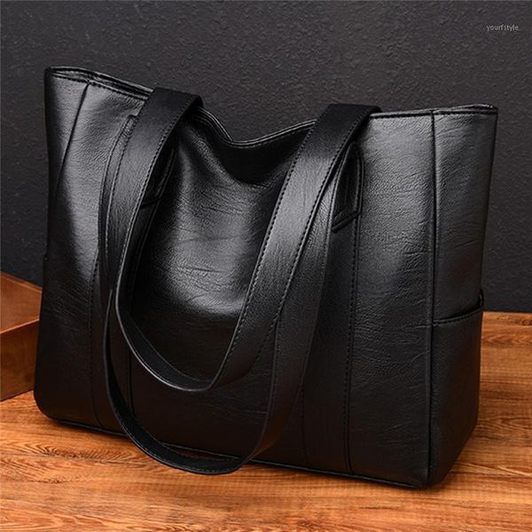 

evening bags women leather handbags women's pu tote bag large capacity female shoulder solid casual bolsas femininas