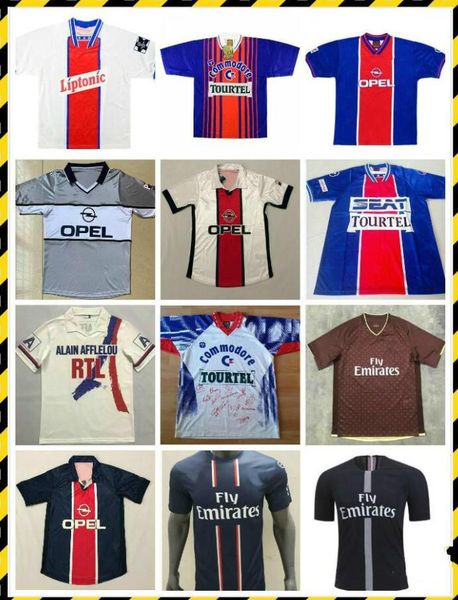 

2001 2002 paris ronaldinho retro soccer jersey 01 02 anelka okocha heinze pochettino arteta aloisio classic vintage football shirt, Black;yellow