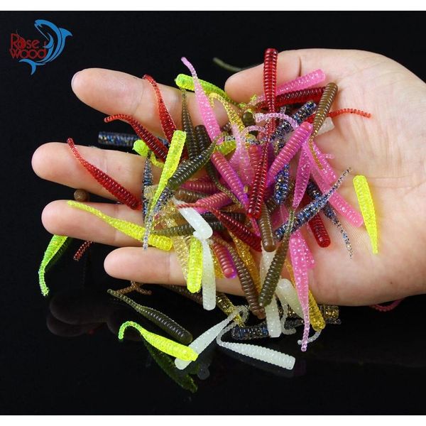 

200pcs 4cm/0.3g bass fishing worms 10 colors silicone soft plastic fishing lures artificial bait rubber in jig head hook use 4jcs6 6dr8b