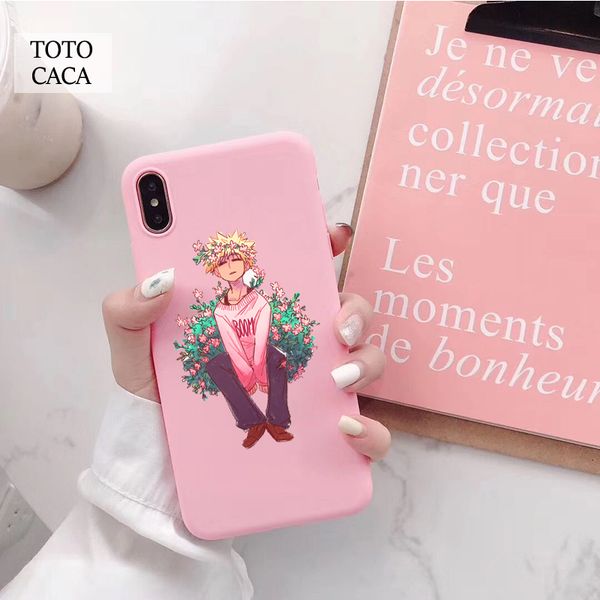 

bakugou in pink phone case for huawei p20 p30 p40 lite p20 p30 pro lite case soft phone cover
