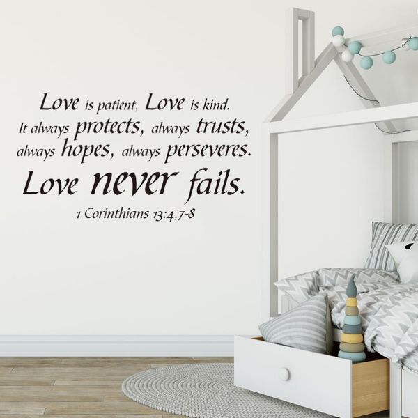 

wallpapers bible letter quotes love is patient kind wall sticker pvc art