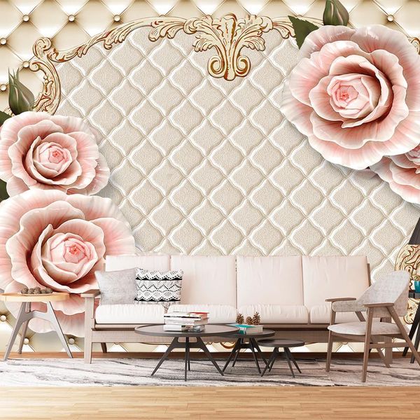 Papéis de Parede Custom Qualquer Jóias Macio Pacote Mural Adesivos de Parede Quarto Sala de estar Decoração Pinturas Casa Casa Decoração Papel de Pared