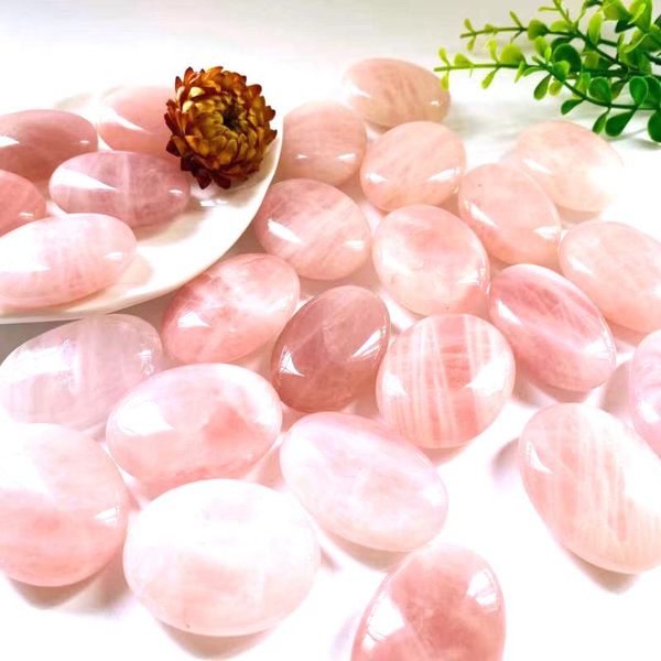 

decorative objects & figurines wholesale natural crystal higt quality hand carving rose quartz lucky plam stone geomantic omen and gifts yjl