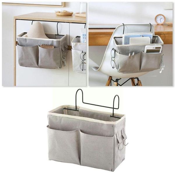 

storage boxes & bins bedside organizer bed desk bag sofa tv remote caddy pockets holder hanging control couch b4w6