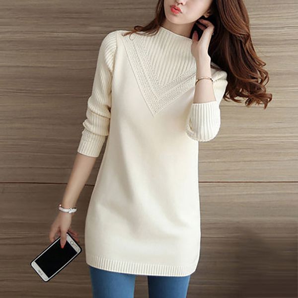 

2021 cashmere long autumn and winter elastic fashion loose mesh female sweater wu122 bdfq, White;black