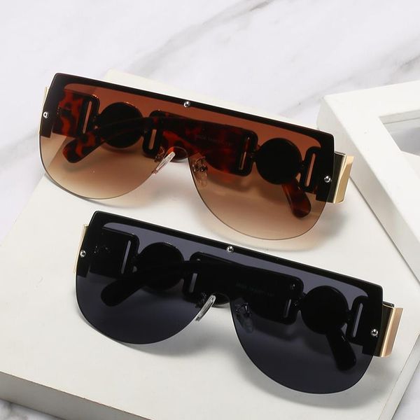 

sunglasses 2021 arrivals oversized square men women big frame one piece sun glasses blue driving eyewear zonnebril uv400, White;black