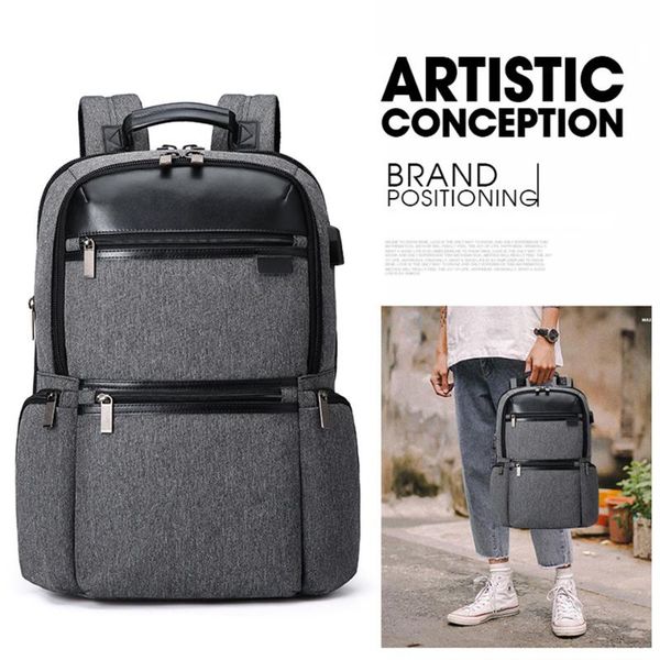 

backpack men women lapstudent college bagpack notebook travel smart backpacks large waterproof usb charging bags pack