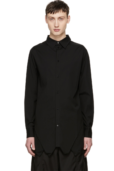 

men's casual shirts spring and autumn square collar solid color w design in front of the fashion long sleeve shirt, White;black