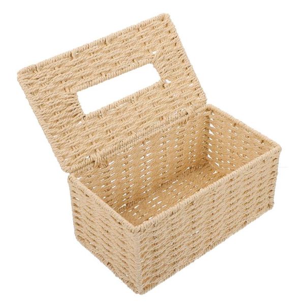 

tissue boxes & napkins 1pc retro deskstorage box paper string woven holder