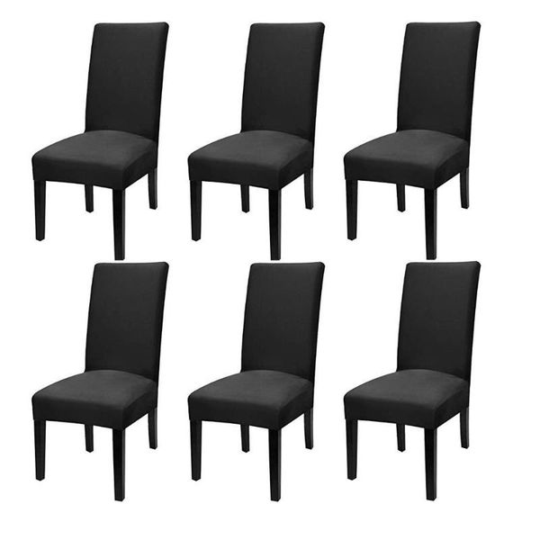 

chair covers grey for dining chairs, stretch, set of 6