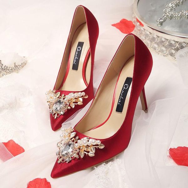 

dress shoes women heels high heel 2021 spring red chaussure femme zapatos mujer, Black
