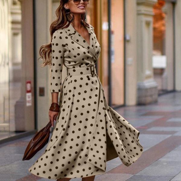 

casual dresses women summer beach boho maxi dress ladies loose elegant bohemian long kaftan saida de praia 2021 v neck belt cotton dot, Black;gray