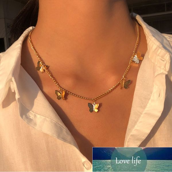 

chic butterfly necklace gold star heart butterflies pendant necklace for lady elegant girls jewelry charms factory price expert design quali, Golden;silver