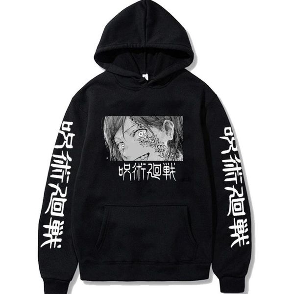 Мужские толстовки толстовки Jujutsu Kaisen аниме Hoodie графические перемычки хип-хоп повседневная Harajuku Kugisaki Nobara эстетическая толстовка унисекс