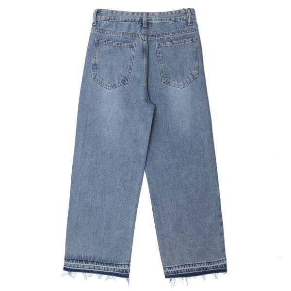 

new vintage 2021 denim patchwork butterfly print streetwear jeans harajuku hip hop pants jogger men trouser p7fy, Blue