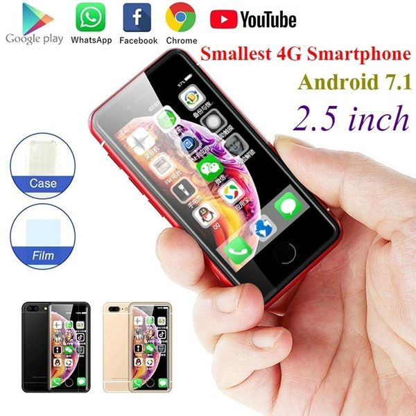 Soyes XS Mini Cell Phones 4G LTE Celular Smartphone 2GB 16GB Android7.1 celular SIM WIFI GPS VIDRO WhatsApp ID do celular PK Melrose-S9 International 4 Bandas