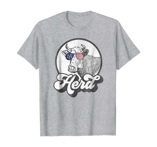 

herd t-shirt for dairy farmers and cow lovers, White;black