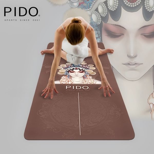 

1.5mm natural rubber yoga mat print fitness suede gym sports pad 185x68cm anti-skid pilates dance training blanket
