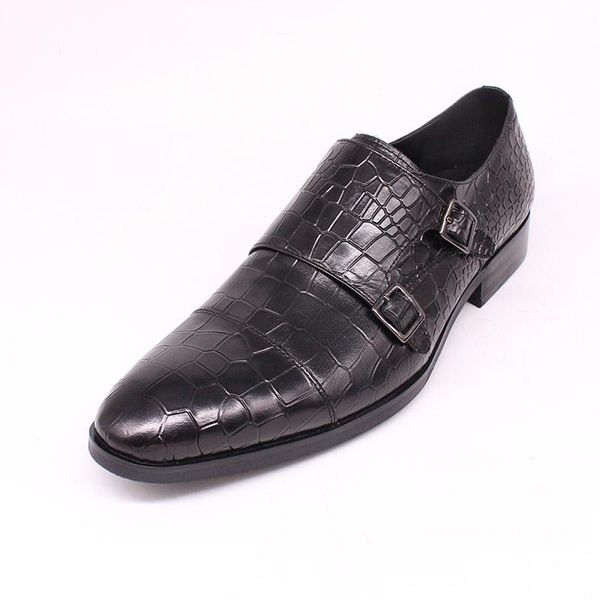 

dress shoes selling leather skin prints black monk strap cap toe classical casual