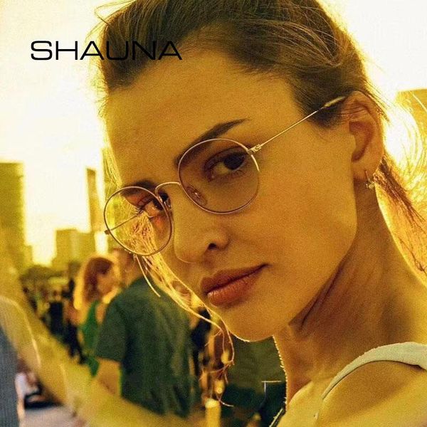 

sunglasses shauna retro oval women brand designer fashion men anti-blue light eyeglasses frame optical glasses uv400, White;black
