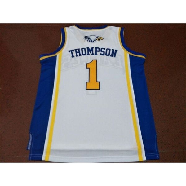 

21s eagless k. thompson #1 blue white full embroidery size s-4xl college jersey or custom any name or number jersey, Black