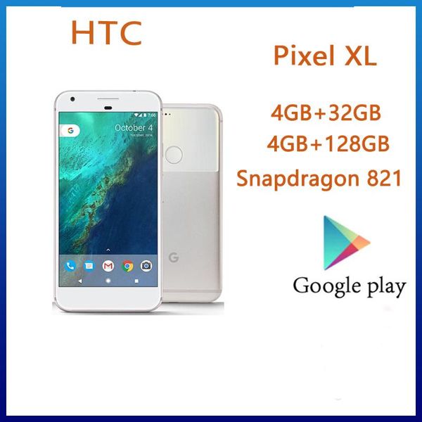 

walkie talkie smatphone google htc pixel xl 5.5' inch quad core single sim 4g android 7.1 4gb ram 32gb rom 98 mobile phone
