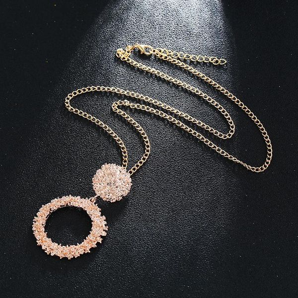 

pendant necklaces trendy women exaggerated geometric alloy retro punk colorful chain collar female party jewelry gift, Silver