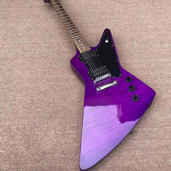 

custom purple tiger stripes electric guitar