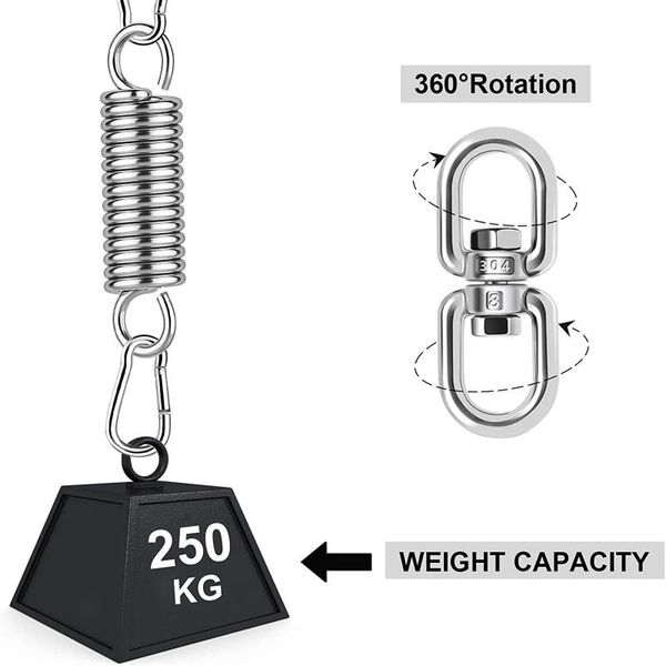 

hooks & rails 40# swing spring steel 360Â° hanging chair 2 carabiner suspension swivel hook frame multi-purpose